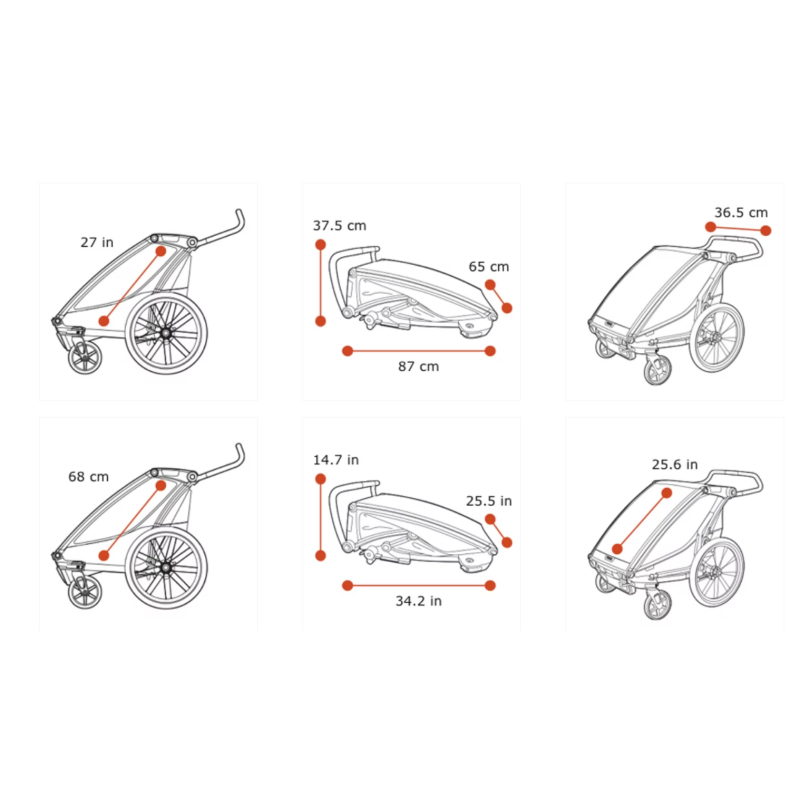 Thule Otroška prikolica Chariot Lite 1 a