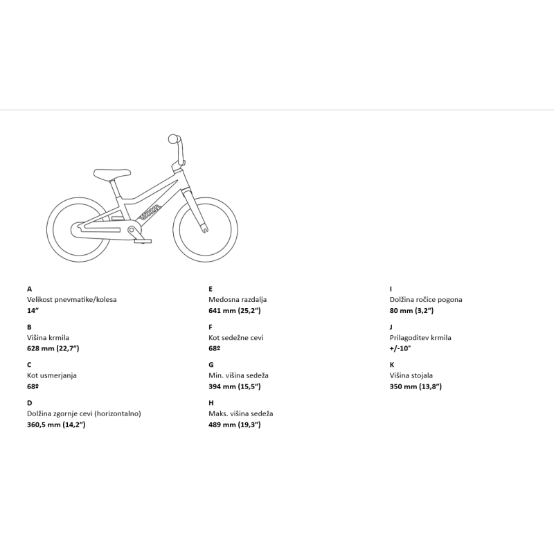 OTROŠKO KOLO NOVO WOOM 2 GO turkizne barve