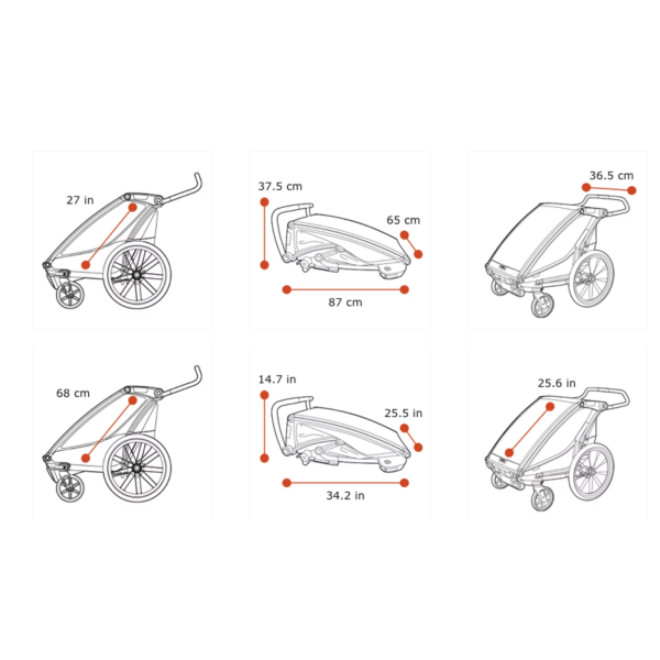 Thule Otroška prikolica Chariot Lite 1 a