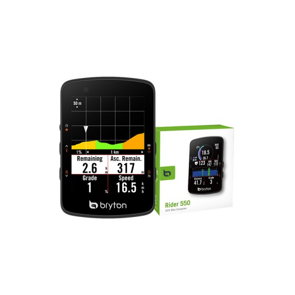 Kolesarski računalnik Bryton Rider 550 E, USB-C